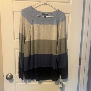 Karen Scott Multicolor Striped Sweater